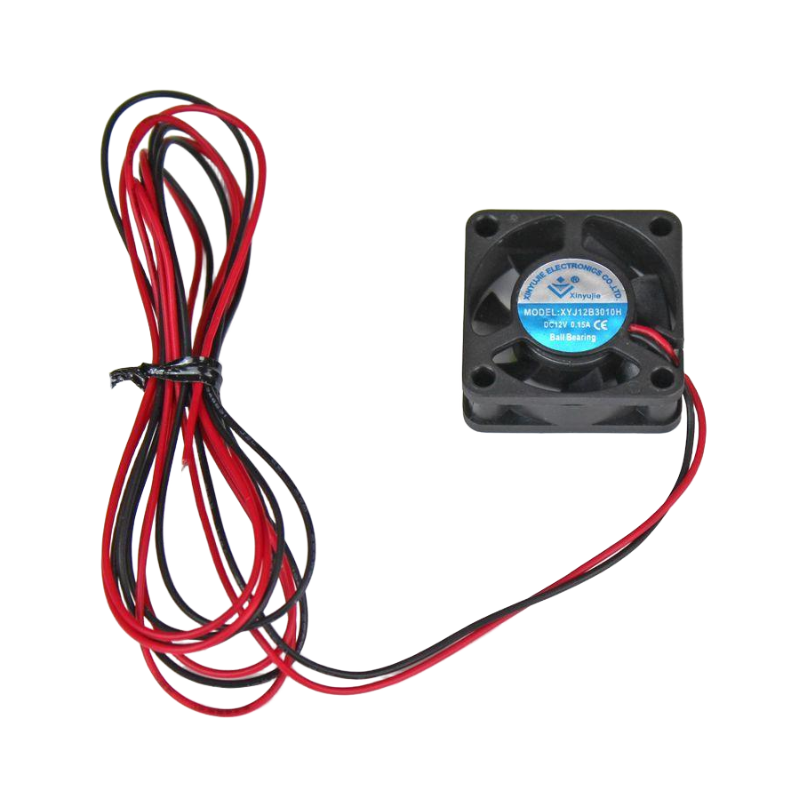 E3D Genuine 30x30x10mm 12v Fan E-FAN-30-30-10-12V-BK-CABLE