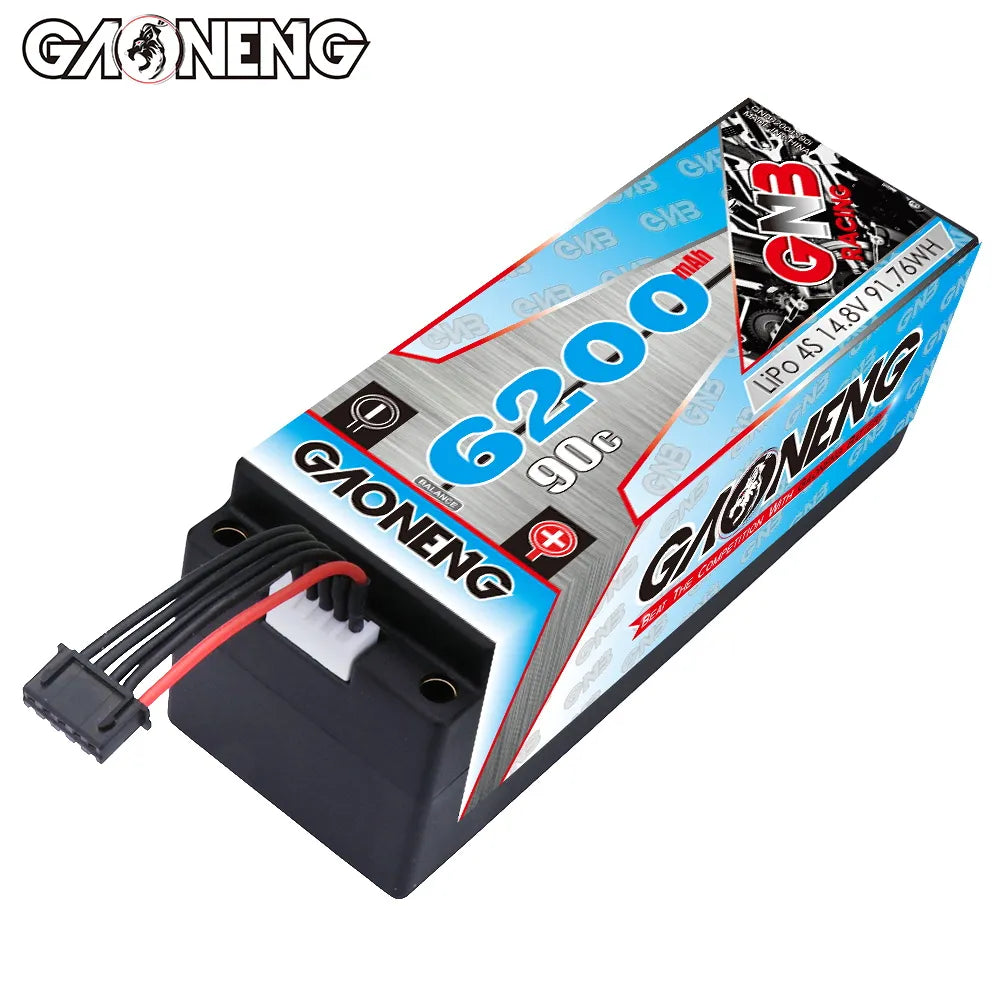 GAONENG GNB 4S 14.8V 6200mAh 90C 5mm Bullet Hard Case LiPo Battery [DG]