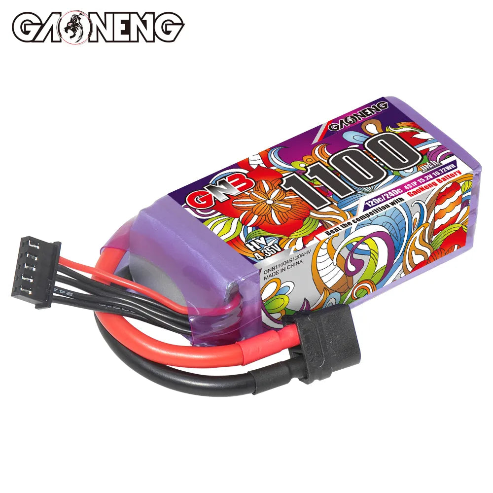 GAONENG GNB LiHV 4S 15.2V 1100mAh 120C XT60 LiPo Battery [DG]