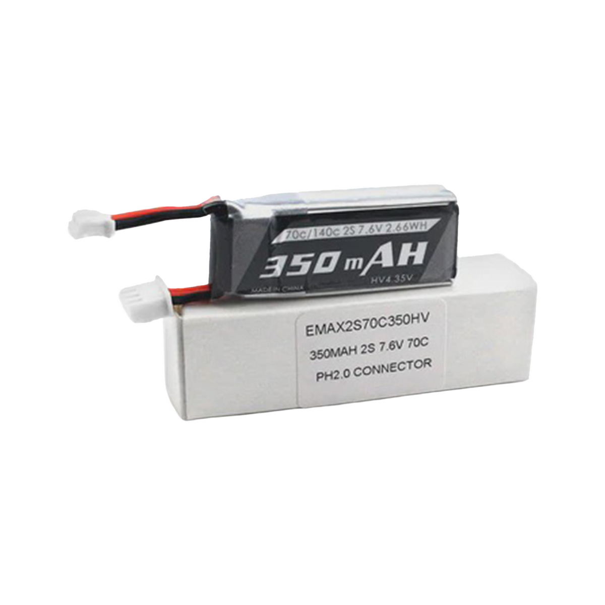 EMAX 350mAh 7.6V 2S 70C PH2.0 LiHV Battery for Tinyhawk 2 [DG]