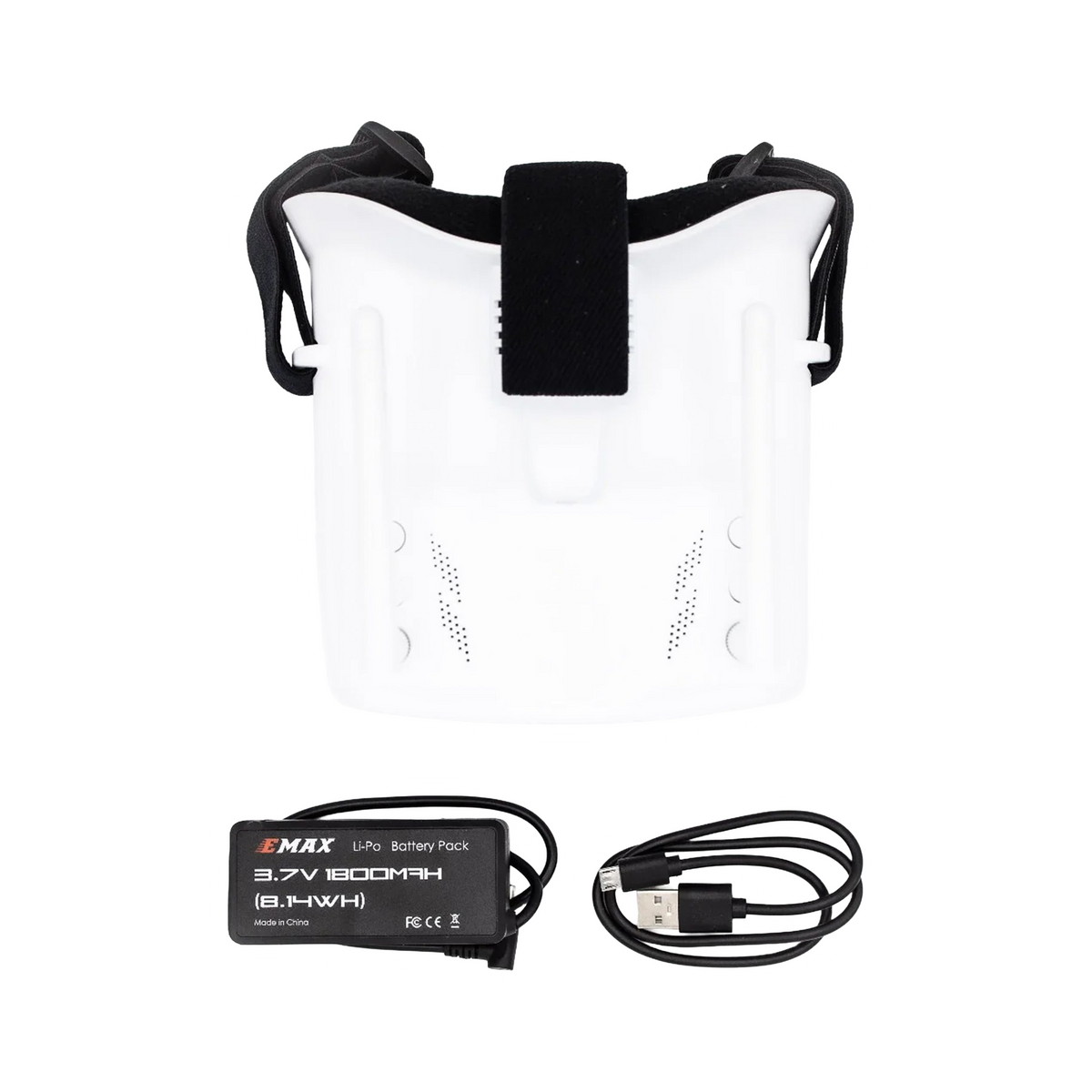 Emax Transporter FPV Goggles 5.8G 48CH Diversity FPV Goggles 4.3 Inches 480*320 Video Headset With Dual Antennas 4.2V 1800mAh Battery For RC Drone [DG]