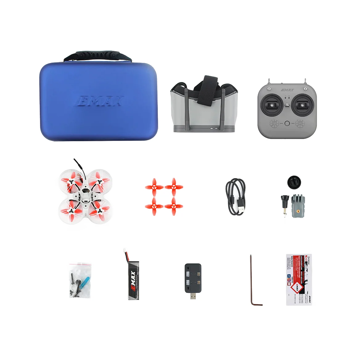 EMAX Tinyhawk III Plus Indoor Analog FPV Racing Drone Kit (RTF) [DG] dark mode product view 2