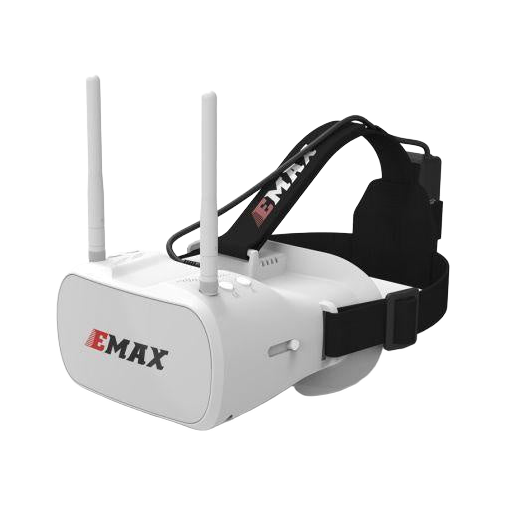 Emax Transporter FPV Goggles 5.8G 48CH Diversity FPV Goggles 4.3 Inches 480*320 Video Headset With Dual Antennas 4.2V 1800mAh Battery For RC Drone - [DG]