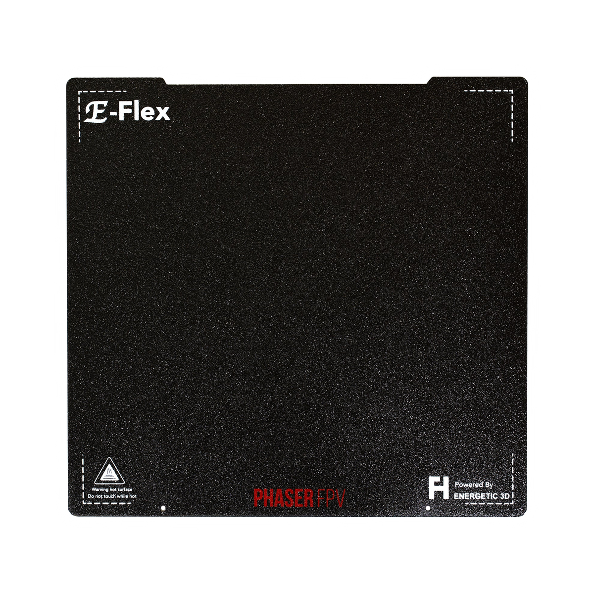 Energetic 250x235mm DOUBLE SIDED Textured Black PEI PRO Spring Steel Sheet (Suits Prusa MK3S/MK4)