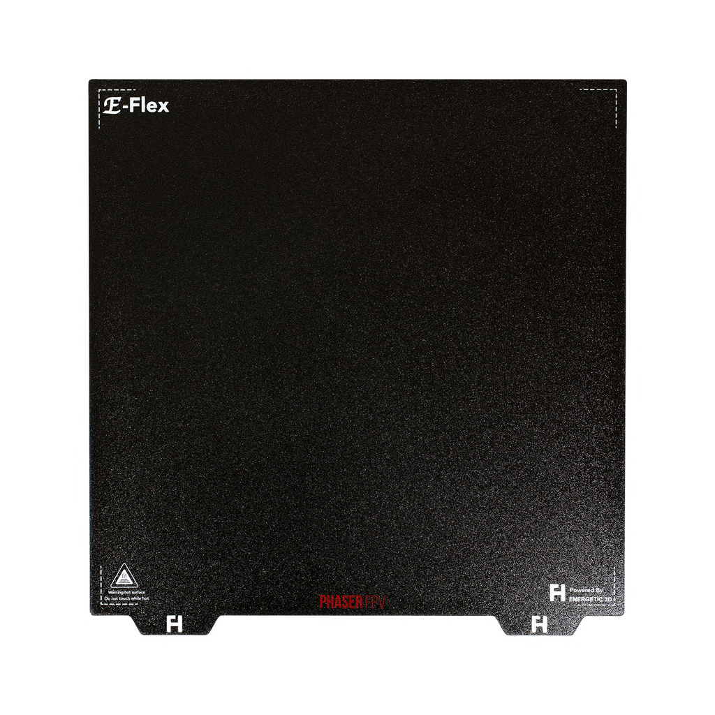 Energetic 355x355mm DOUBLE SIDED Textured Black PEI PRO Spring Steel Sheet (Suits Voron 350mm)