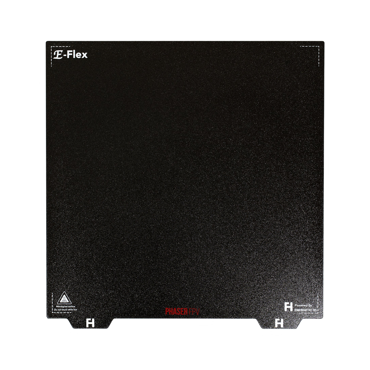 Energetic 355x355mm DOUBLE SIDED Textured Black PEI PRO Spring Steel Sheet (Suits Voron 350mm)