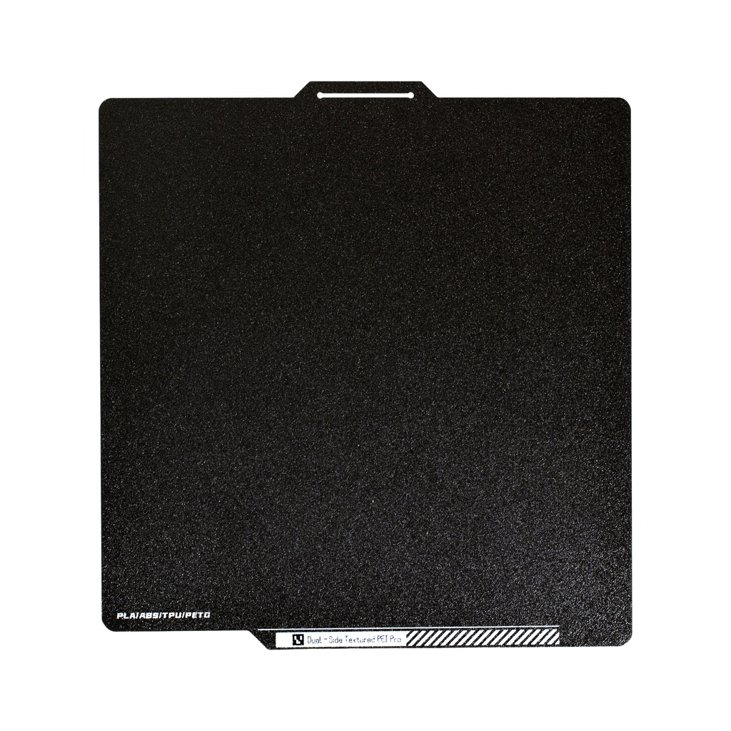 Energetic 257.5x257.5mm DOUBLE SIDED Textured Black PEI PRO Spring Steel Sheet (Suits Bambu X1/P1 Series)