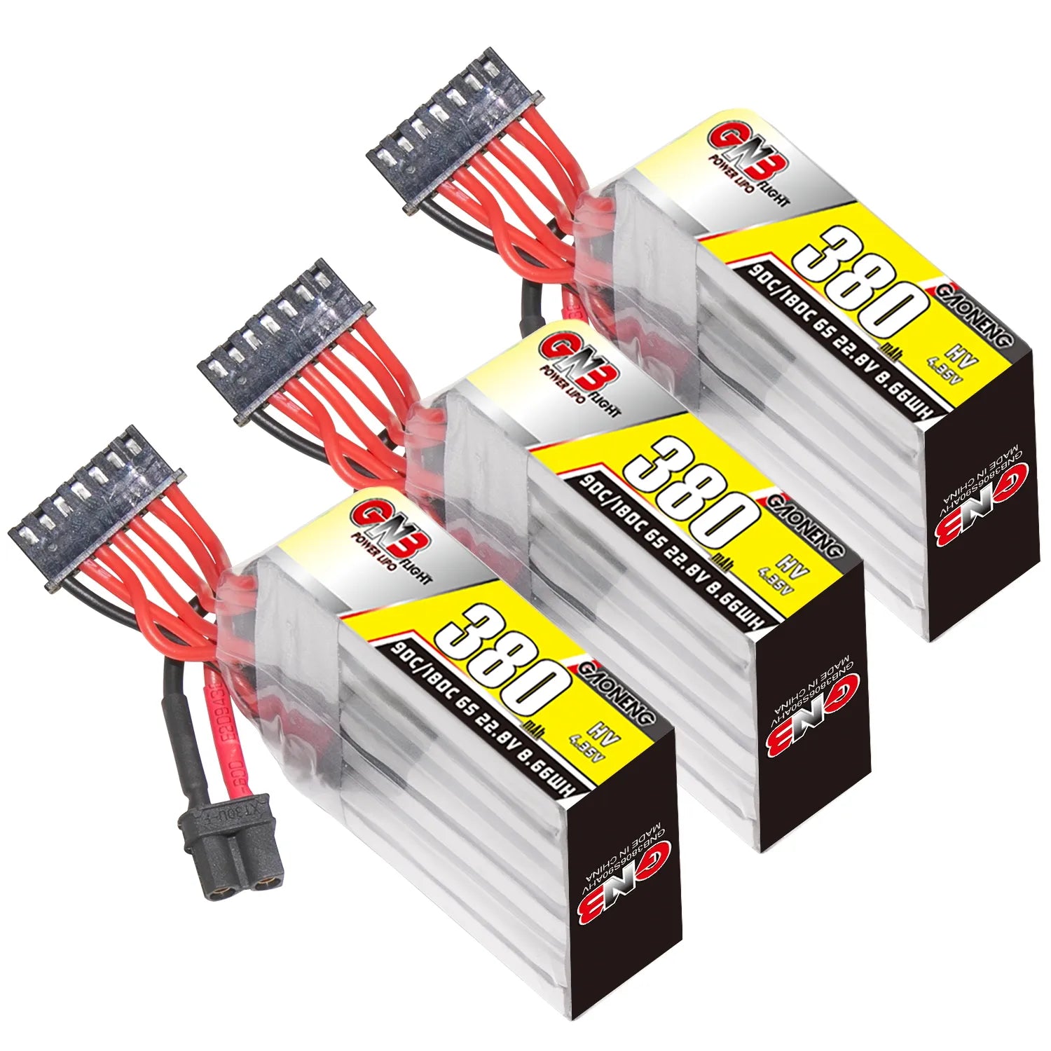 GAONENG GNB LiHV 6S 22.8V 380mAh 90C XT30 LiPo Battery [DG]