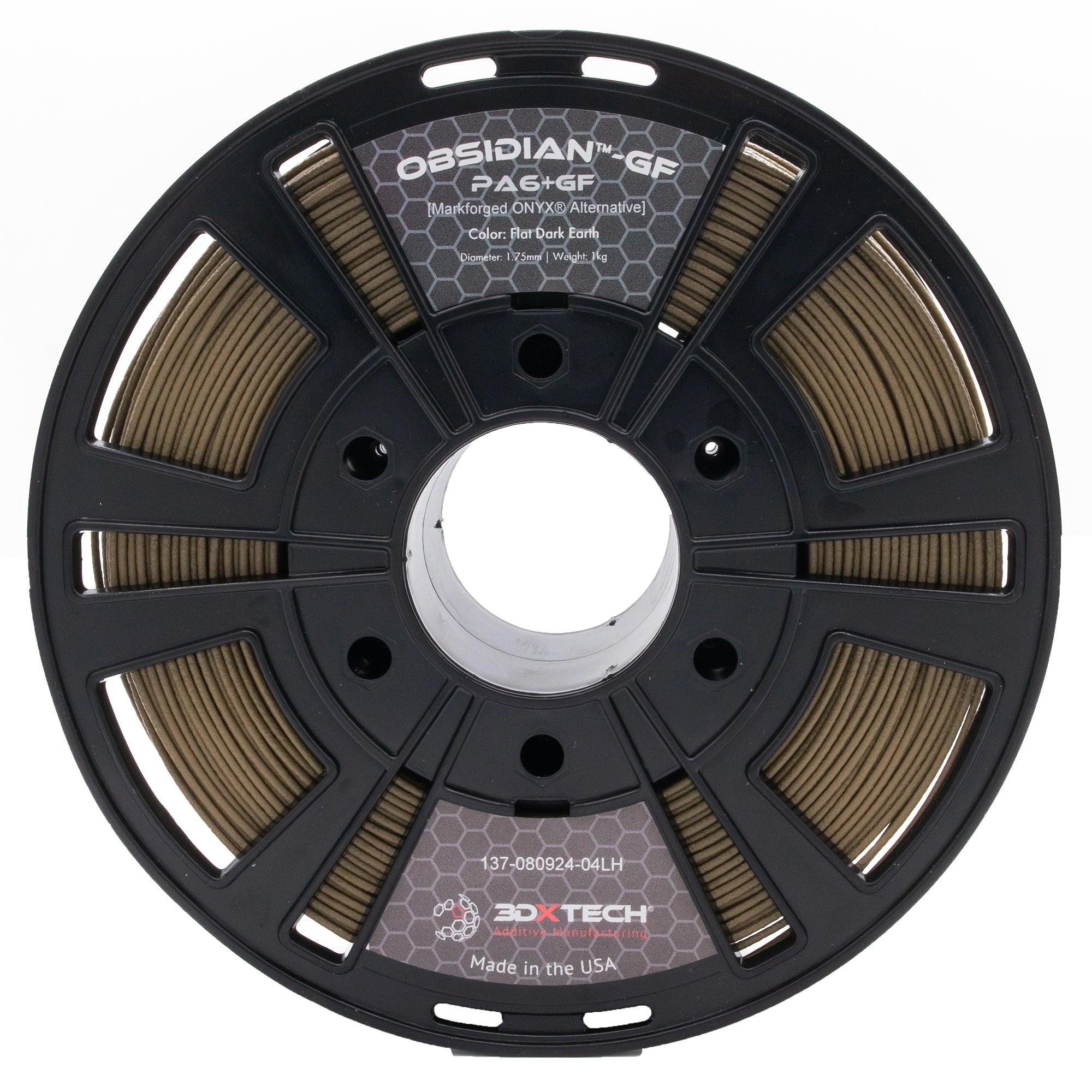 3DXTech Obsidian GF + PA6 1.75mm Filament 1kg