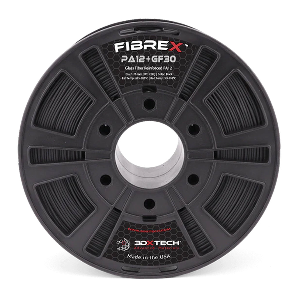 3DXTech FibreX Nylon 12+GF30 1.75mm Black Filament 750g