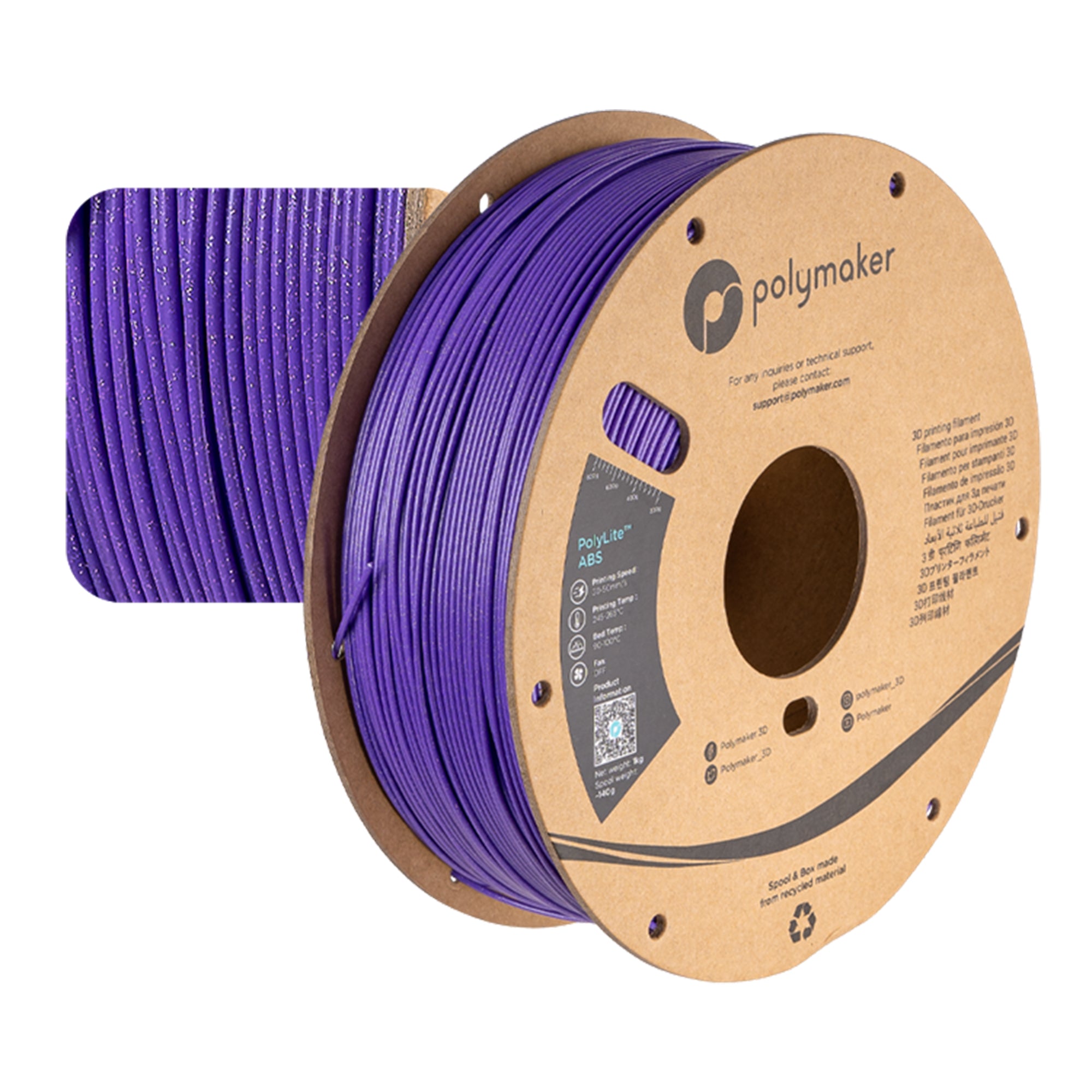 Polymaker PolyLite ABS Galaxy 1.75mm Filament 1kg