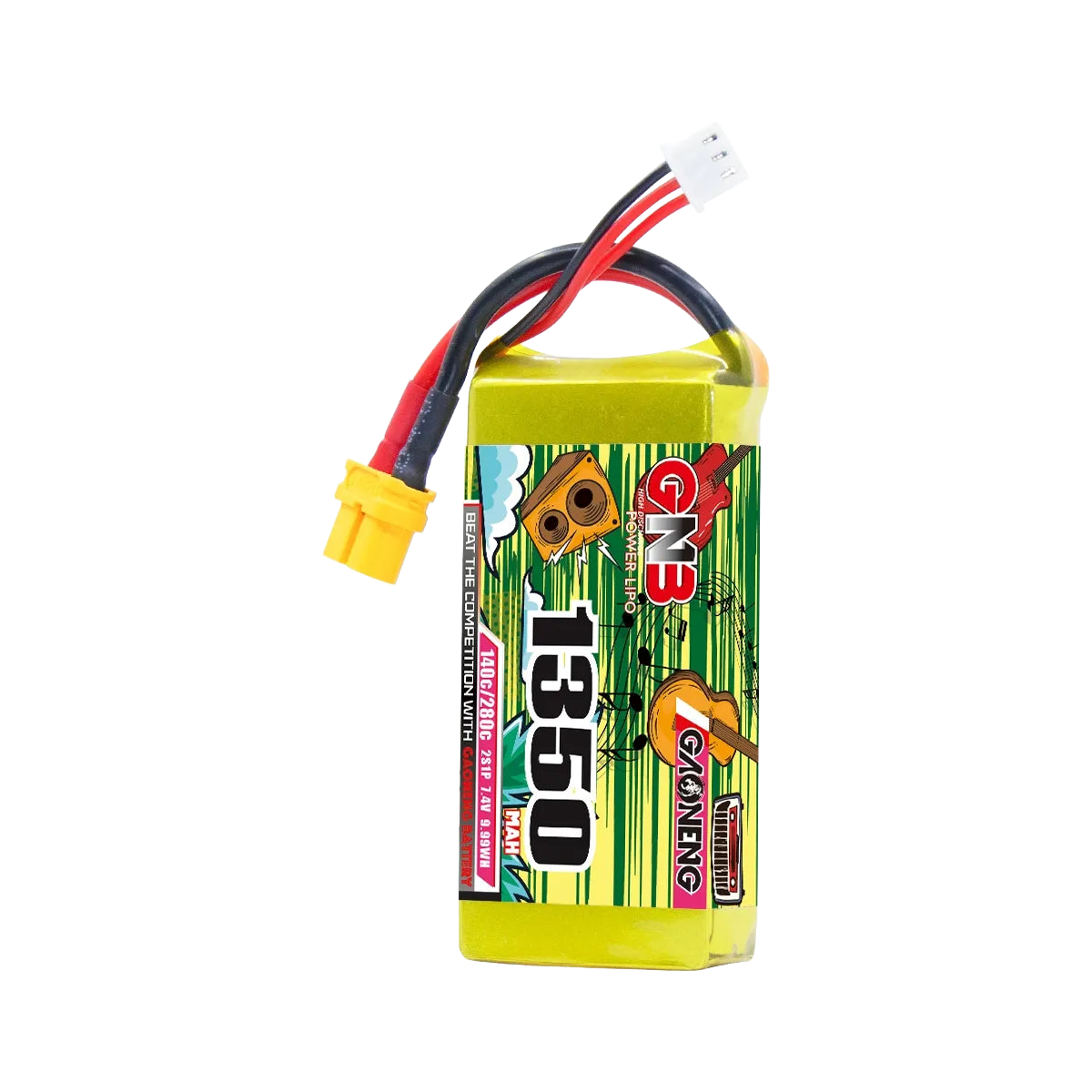 GNB 1350mAh 7.4V 2S 140C XT60 LiPo Battery [DG]