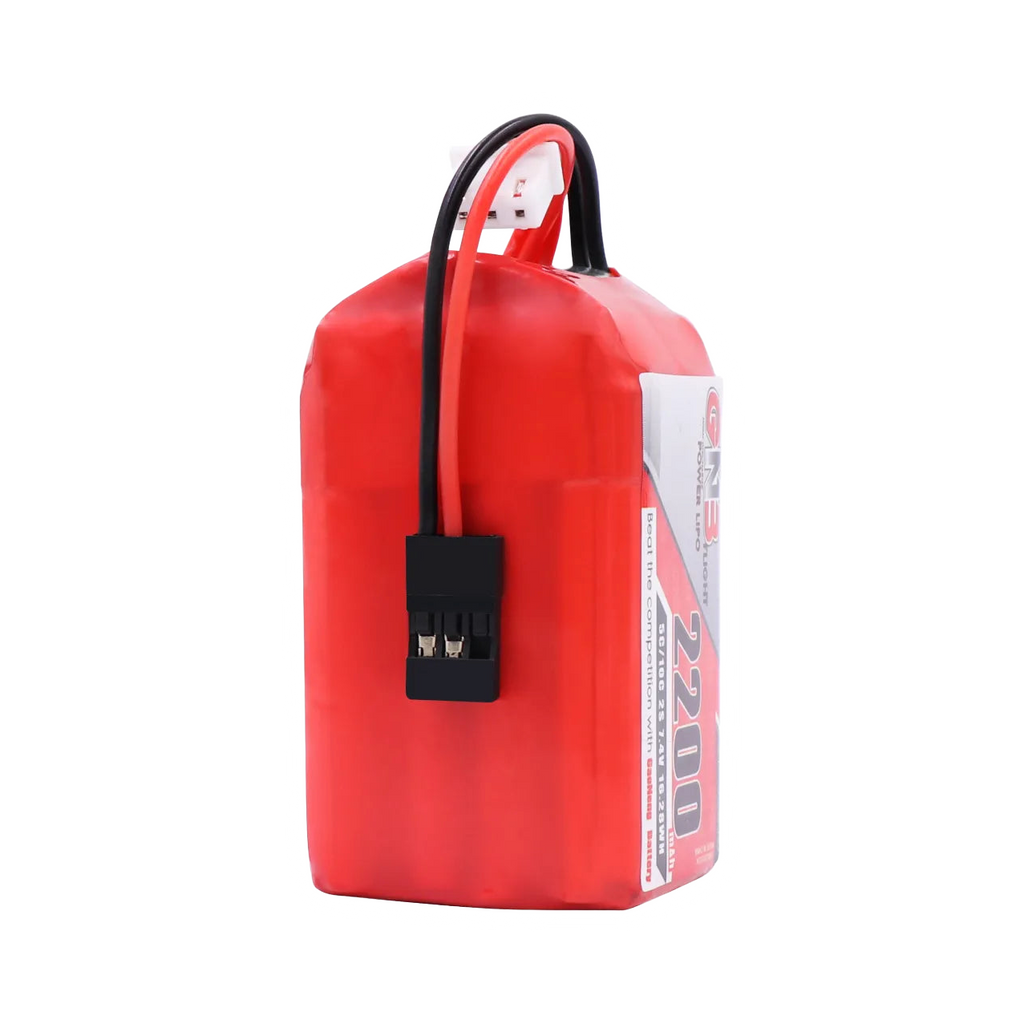 GNB 2200mAh 7.4V 2S2P 5C JR LiPo Battery for RX/TX [DG]