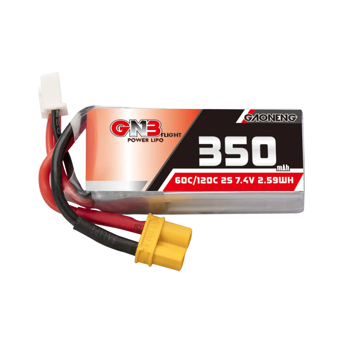 GNB 350mAh 7.4V 2S 60C XT30 LiPo Battery [DG]