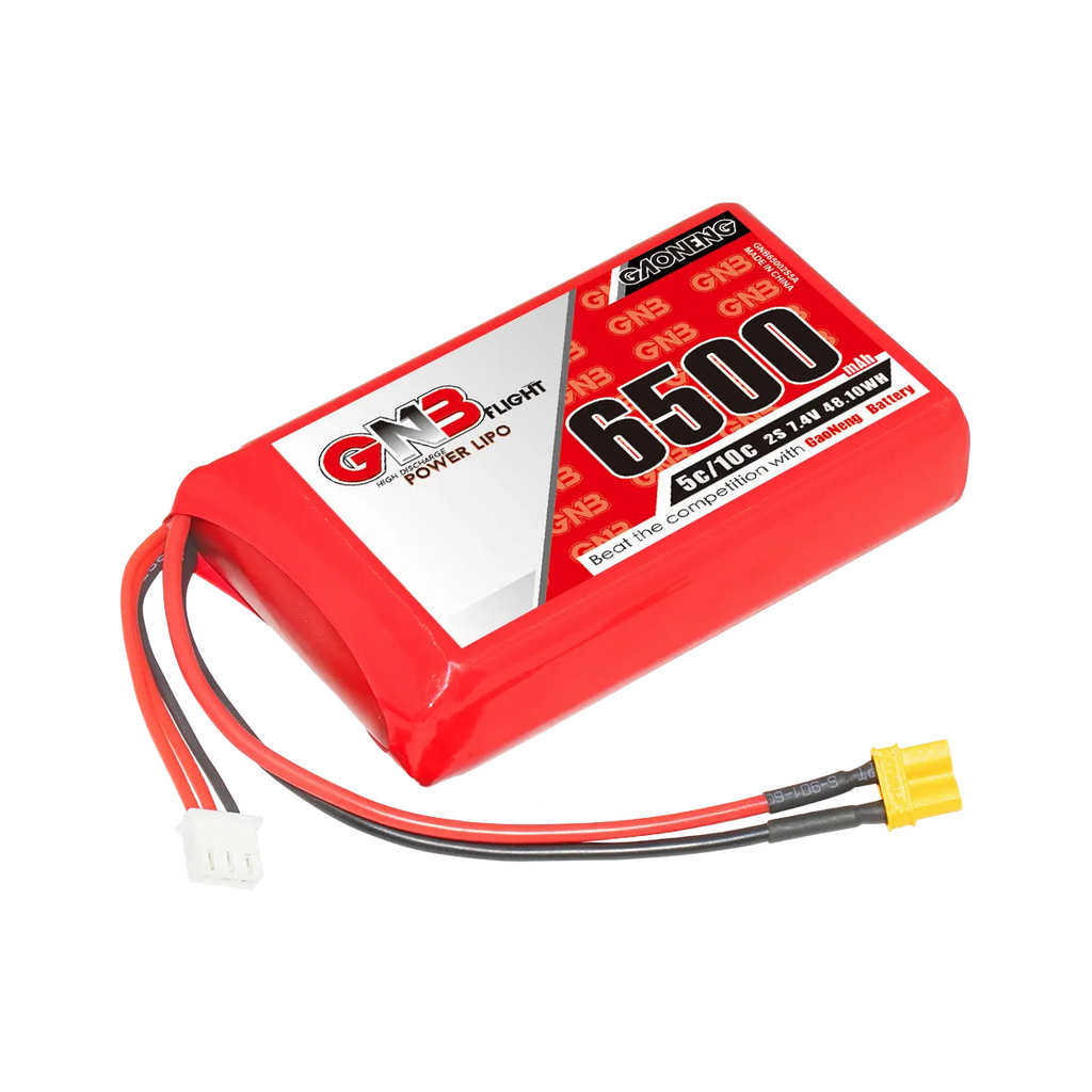 GNB 6500mAh 7.4V 2S 5C XT30 LiPo Battery (Fits Boxer/TX16S) [DG]