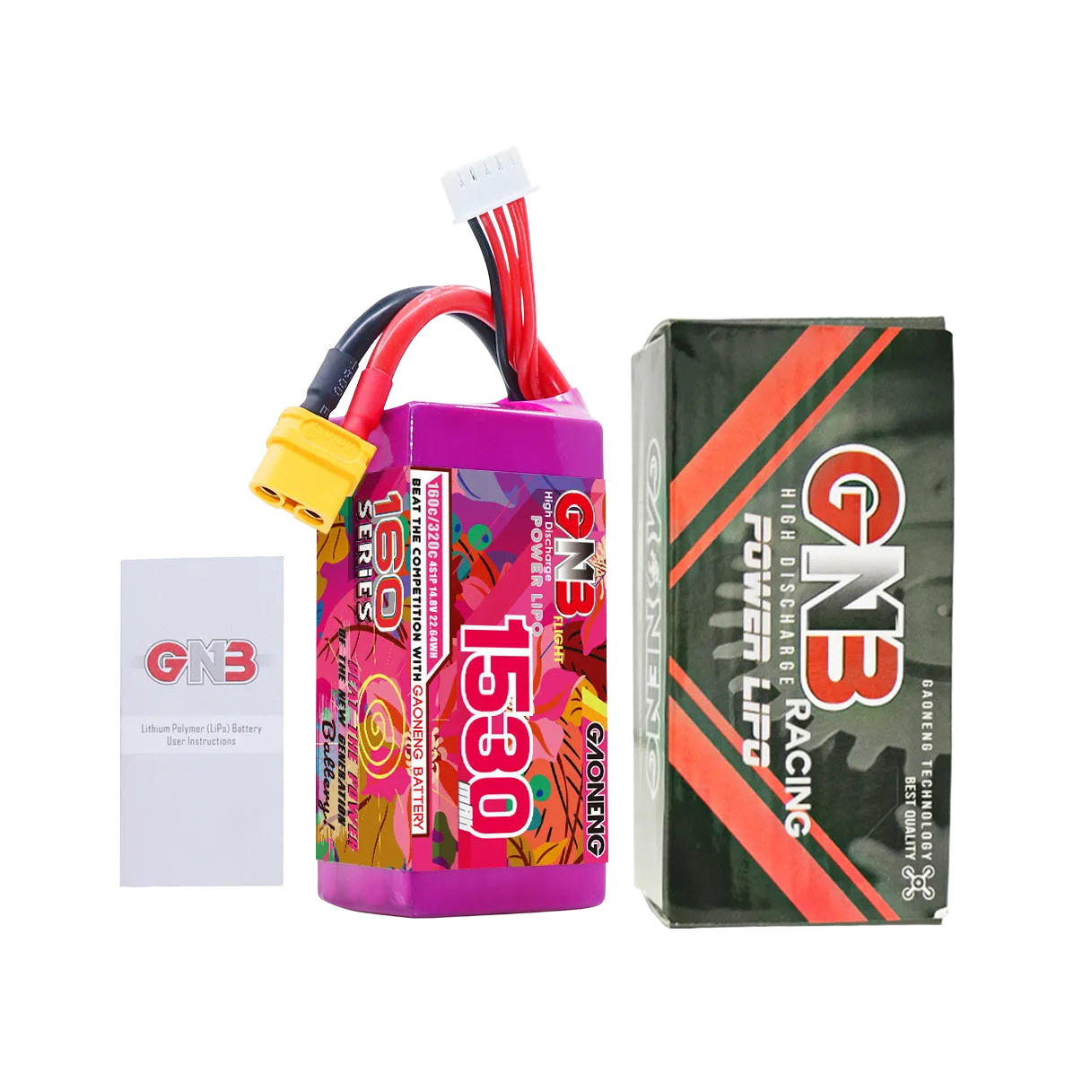 GNB 1530mAh 14.8V 4S 160C XT60 LiPo Battery [DG]