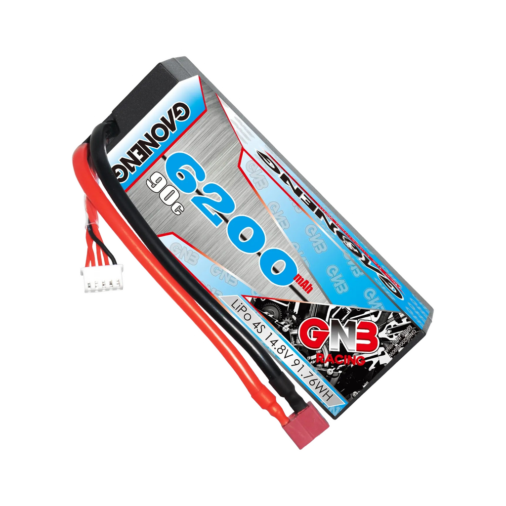 GNB 6200mAh 14.8V 4S 90C T-Plug LiPo Battery (Cabled) Hard Case [DG]