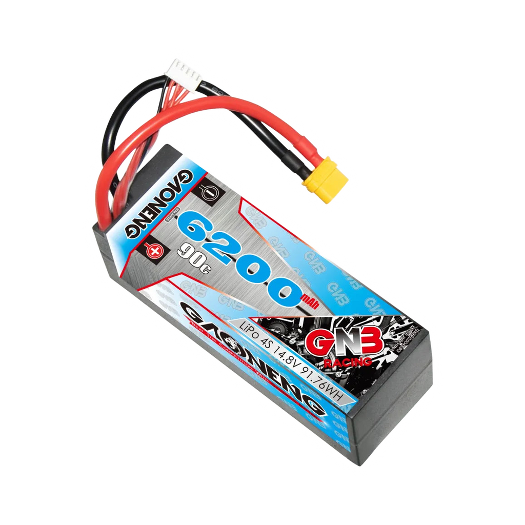 GNB 6200mAh 14.8V 4S 90C XT60 LiPo Battery (Cabled) Hard Case [DG]