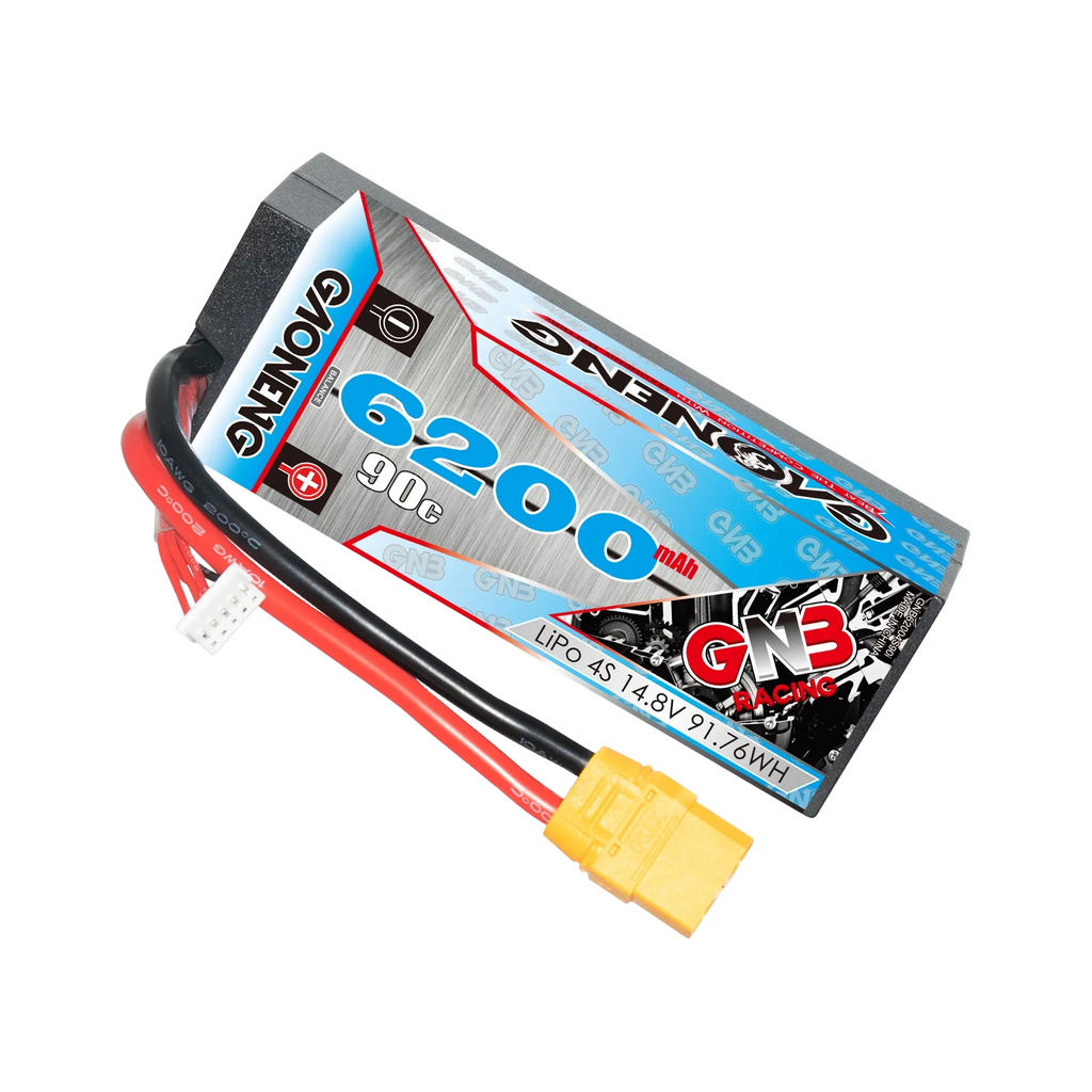 GNB 6200mAh 14.8V 4S 90C XT90 LiPo Battery (Cabled) Hard Case [DG]