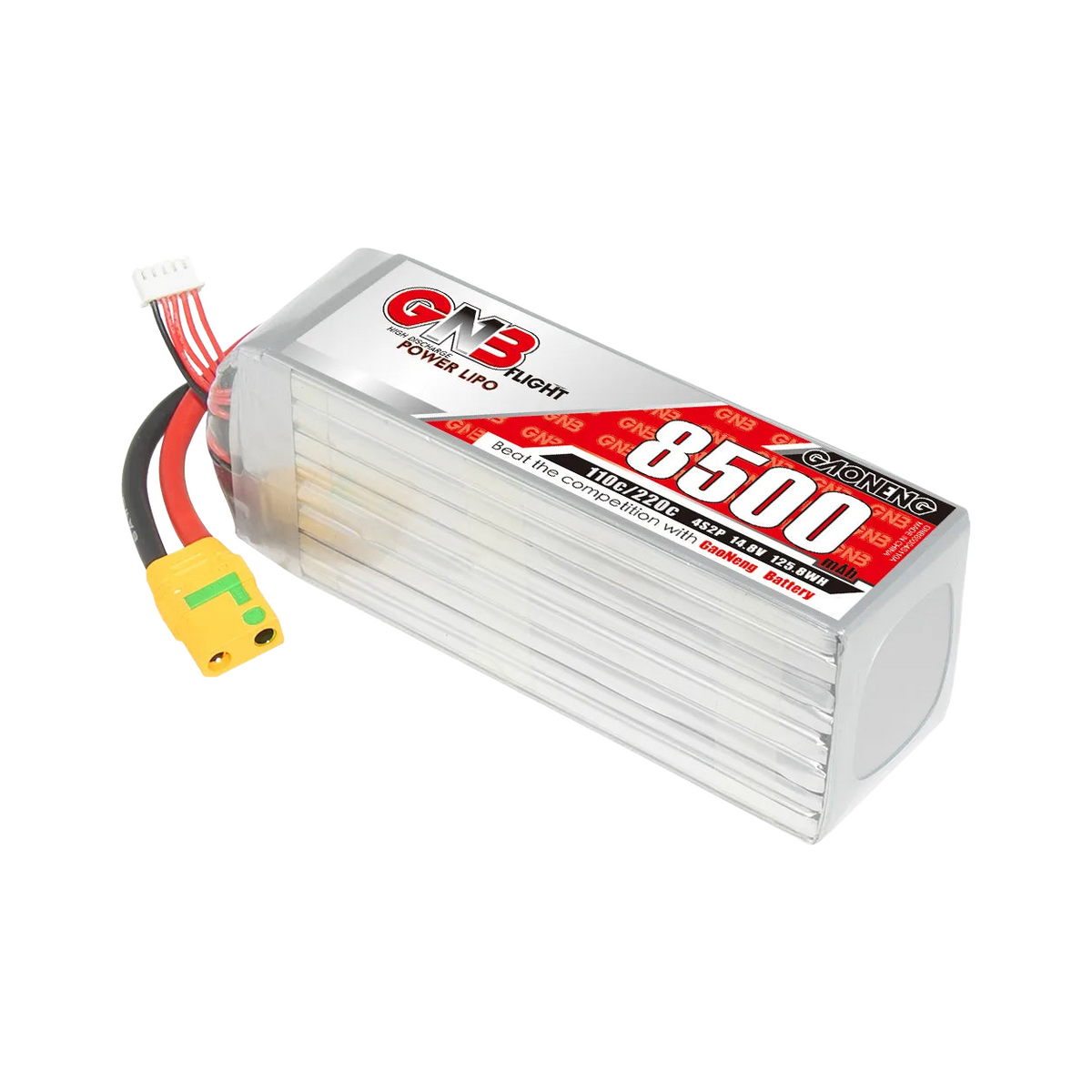 GNB 8500mAh 14.8V 4S2P 110C XT90S Anti-Spark LiPo Battery [DG]