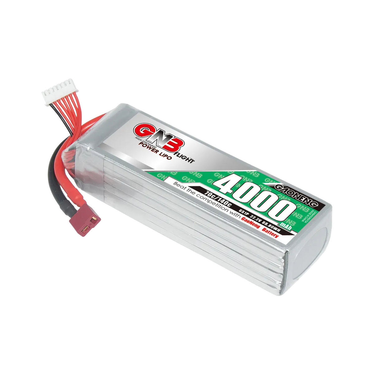 GNB 4000mAh 22.2V 6S 70C T-Plug LiPo Battery [DG]