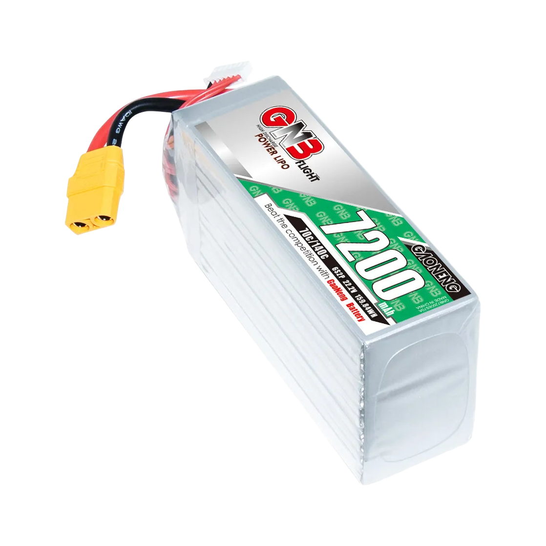 GNB 7200mAh 22.2V 6S2P 70C XT90 LiPo Battery [DG]