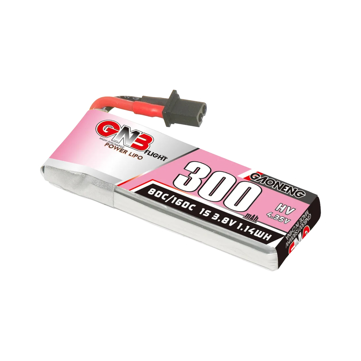 GNB 300mAh 3.8V 1S 80C A30 LiHV Battery (Cabled) [DG]