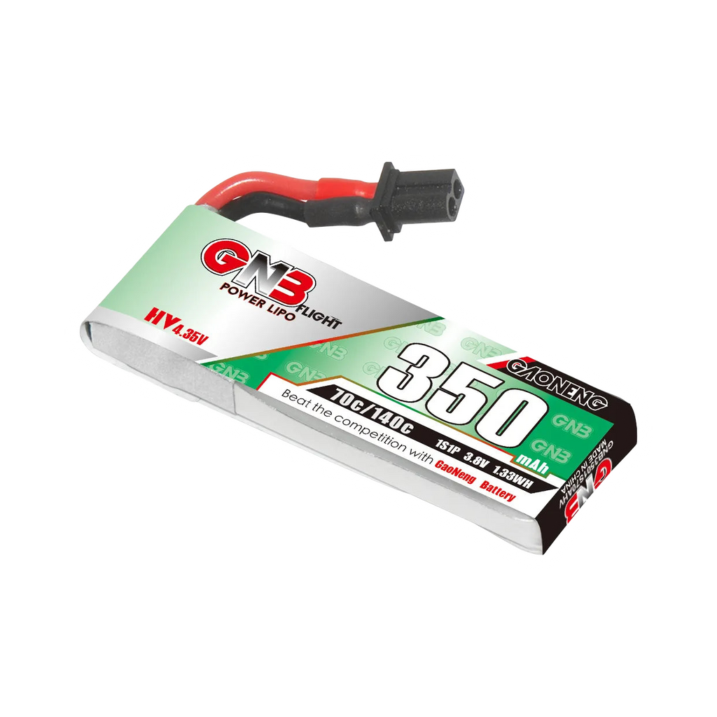 GNB 350mAh 3.8V 1S 70C A30 LiHV Battery (Cabled) (4 Pack) [DG]