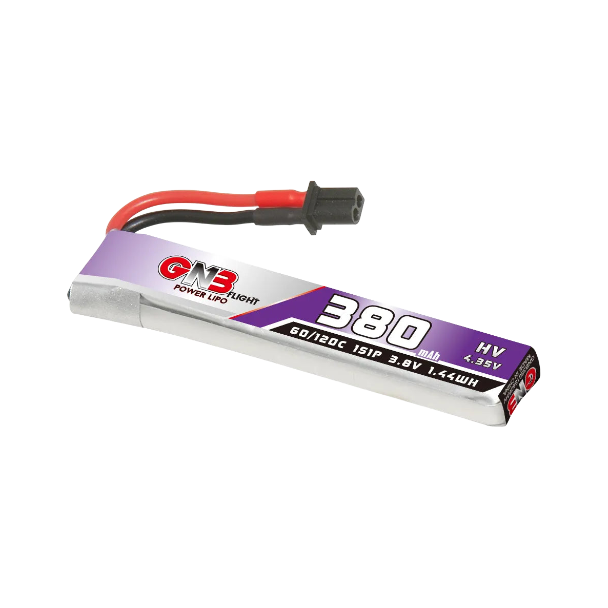GNB 380mAh 3.8V 1S 60C A30 LiHV Battery (Cabled) [DG]