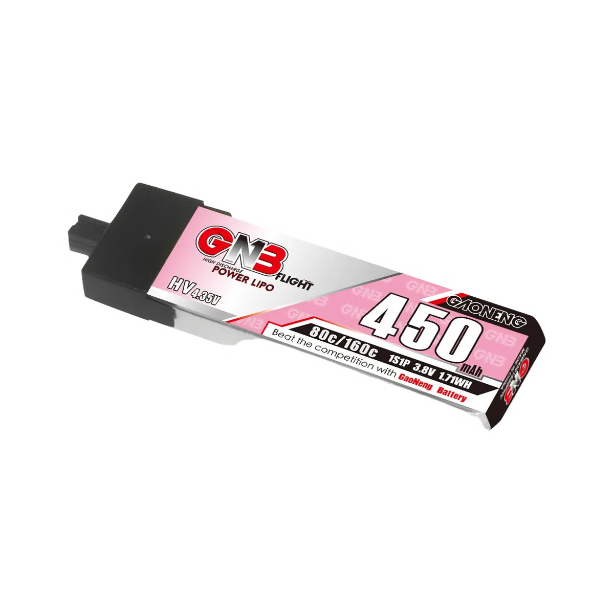 GNB 450mAh 3.8V 1S 80C A30 LiHV Battery (Plastic Head) [DG]