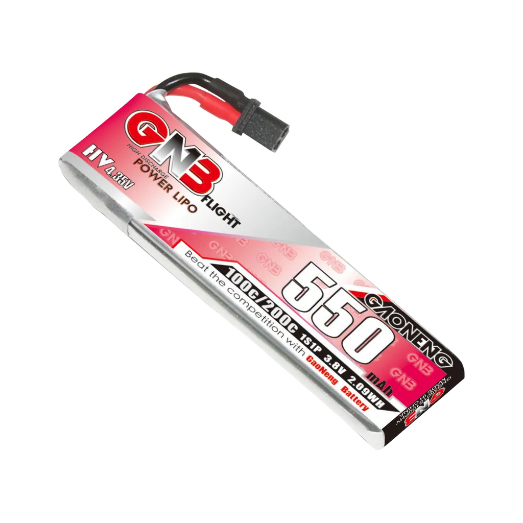 GNB 550mAh 3.8V 1S 100C A30 LiHV Battery (Cabled) [DG]