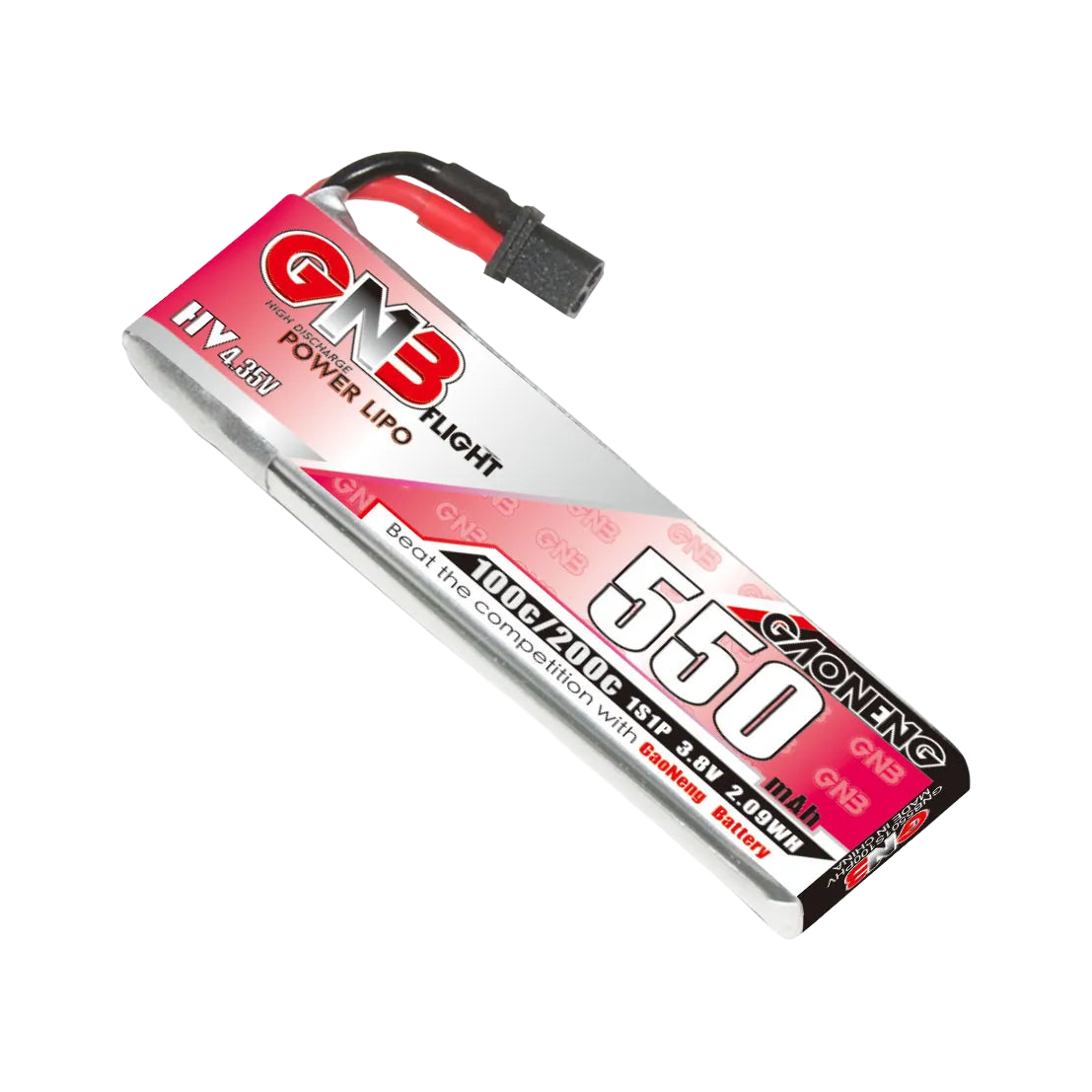 GNB 550mAh 3.8V 1S 100C A30 LiHV Battery (Cabled) [DG]