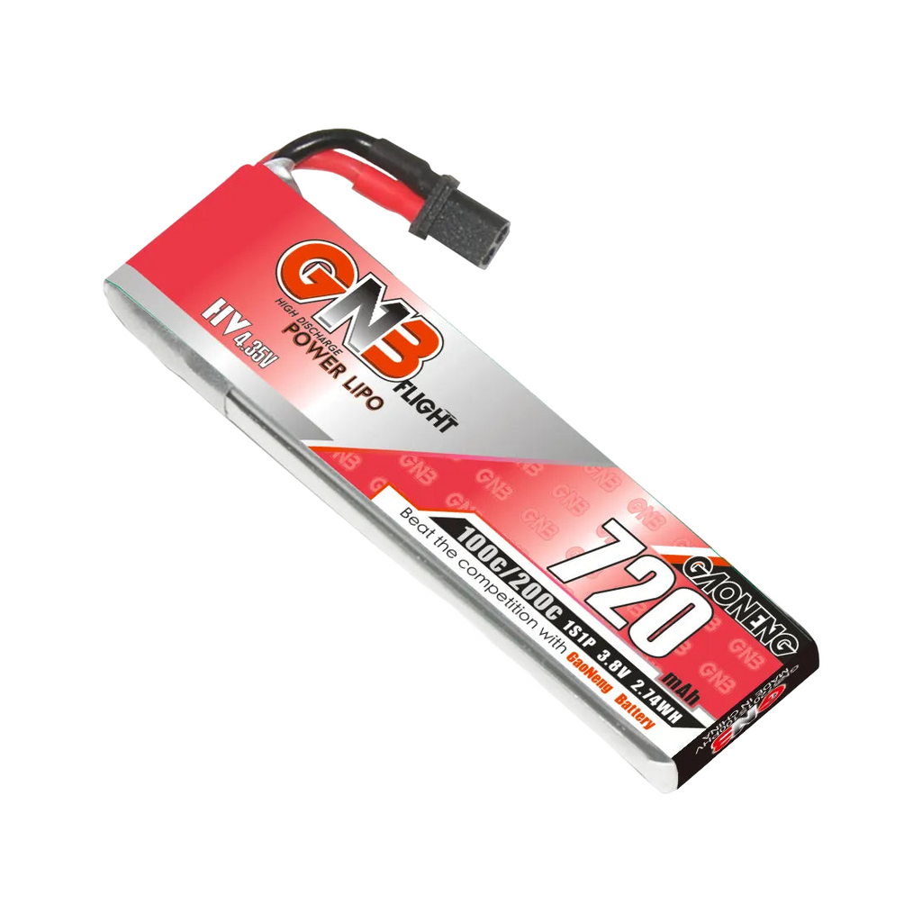 GNB 720mAh 3.8V 1S 100C A30 LiHV Battery (Cabled) [DG]