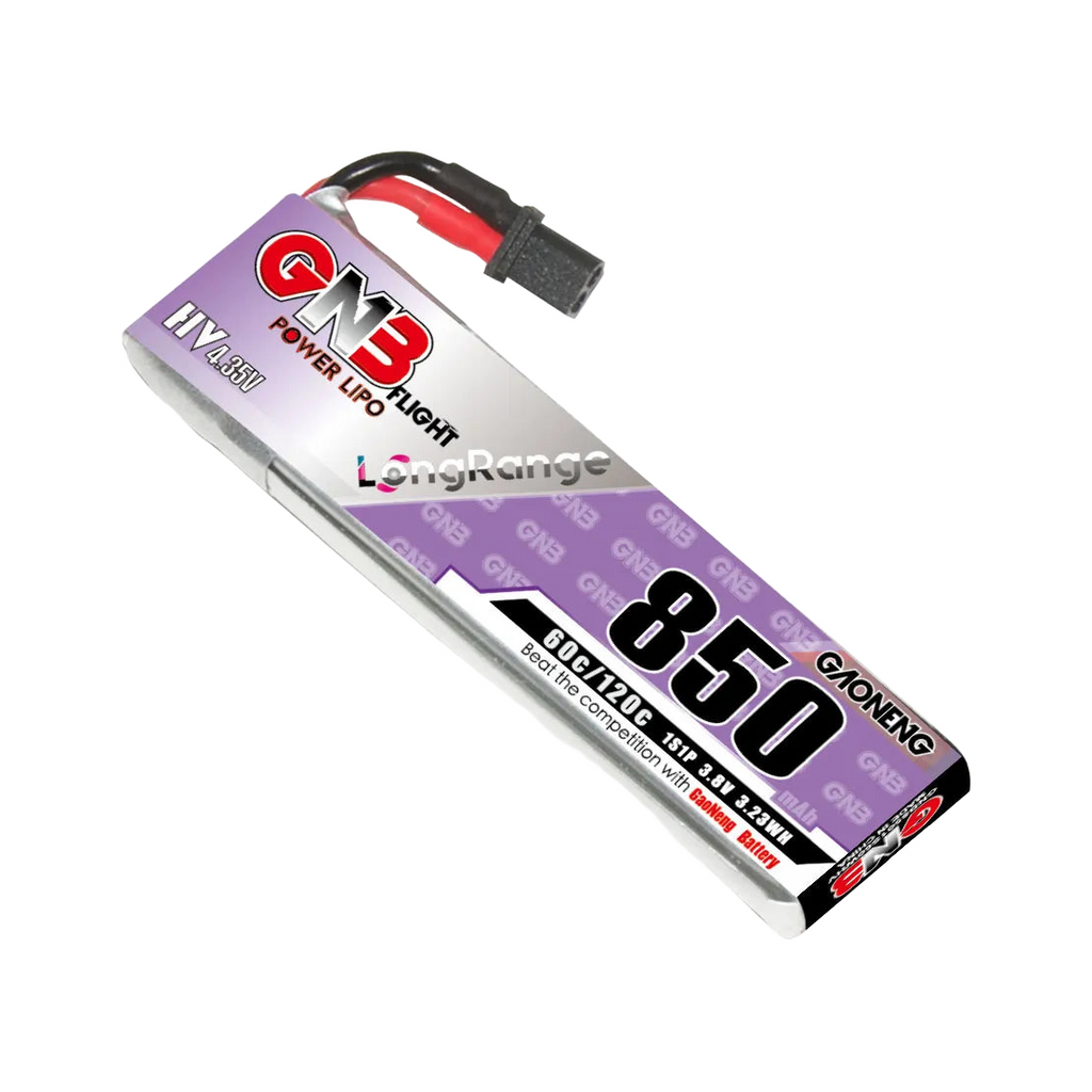 GNB 850mAh 3.8V 1S 60C A30 LiHV Battery (Cabled) Long Range [DG]