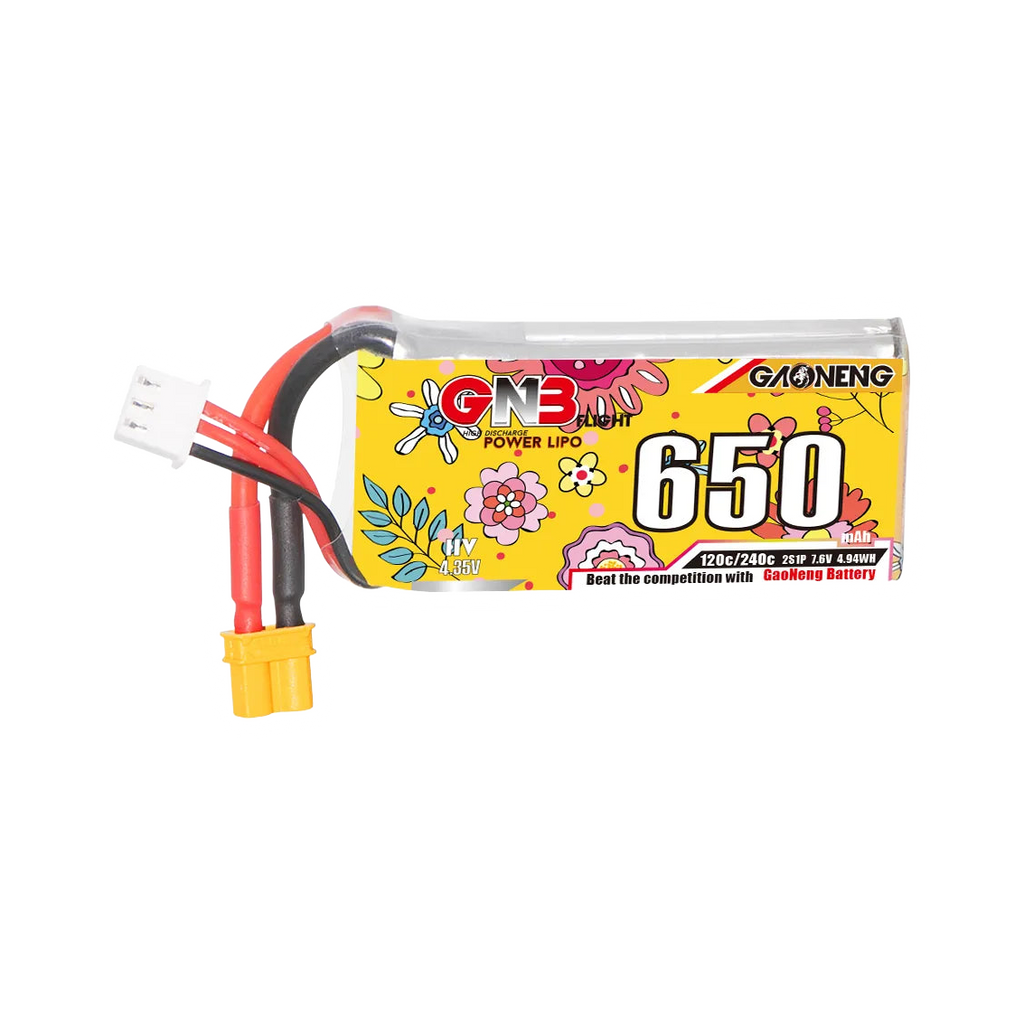 GNB 650mAh 7.6V 2S 120C XT30 LiHV Battery [DG]