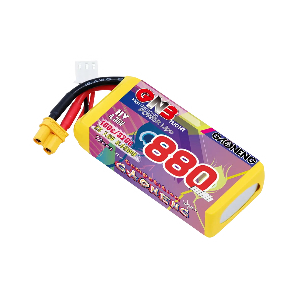 GNB 880mAh 7.6V 2S 160C XT30 LiHV Battery [DG]