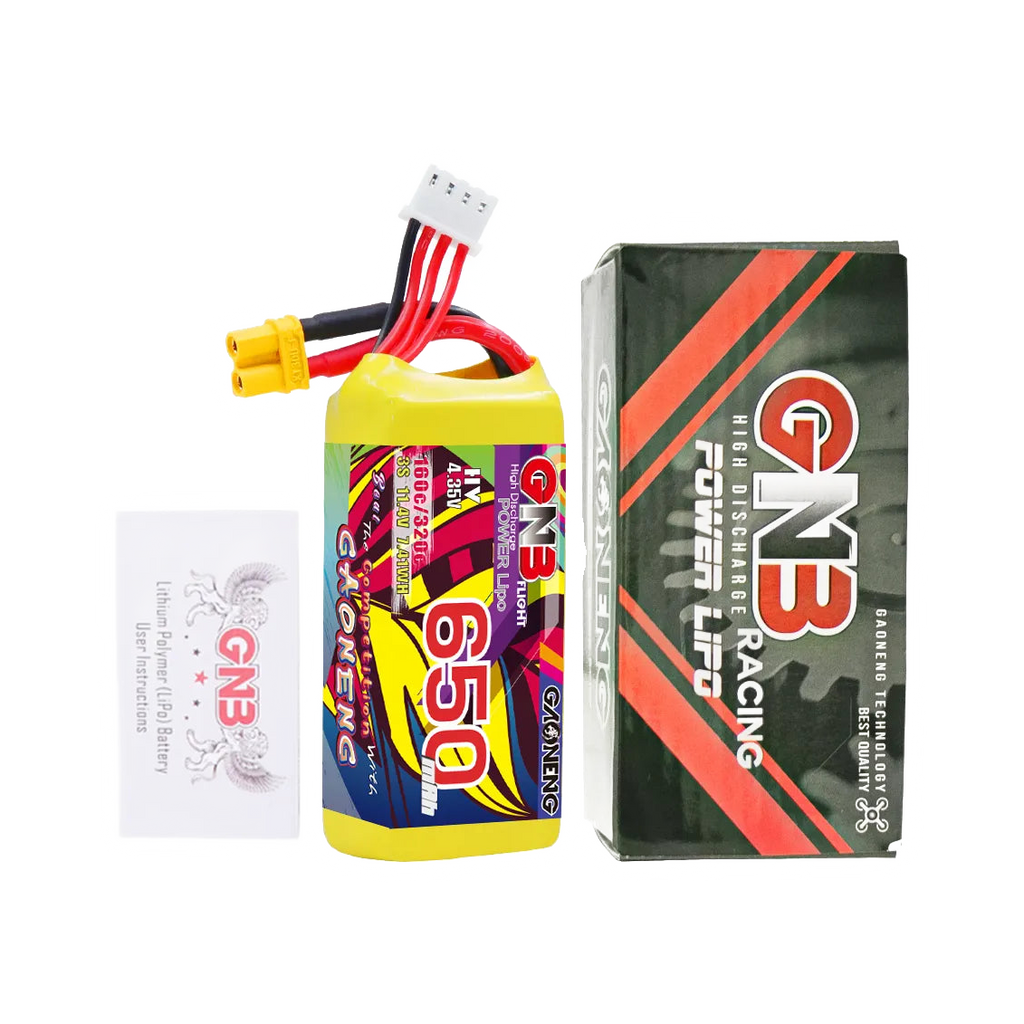 GNB 650mAh 11.4V 3S 160C XT30 LiHV Battery [DG]