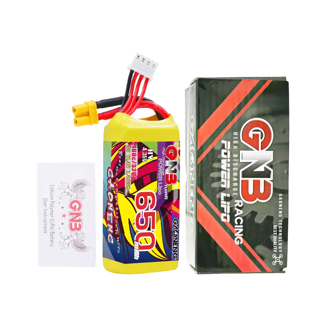 GNB 650mAh 11.4V 3S 160C XT30 LiHV Battery [DG]