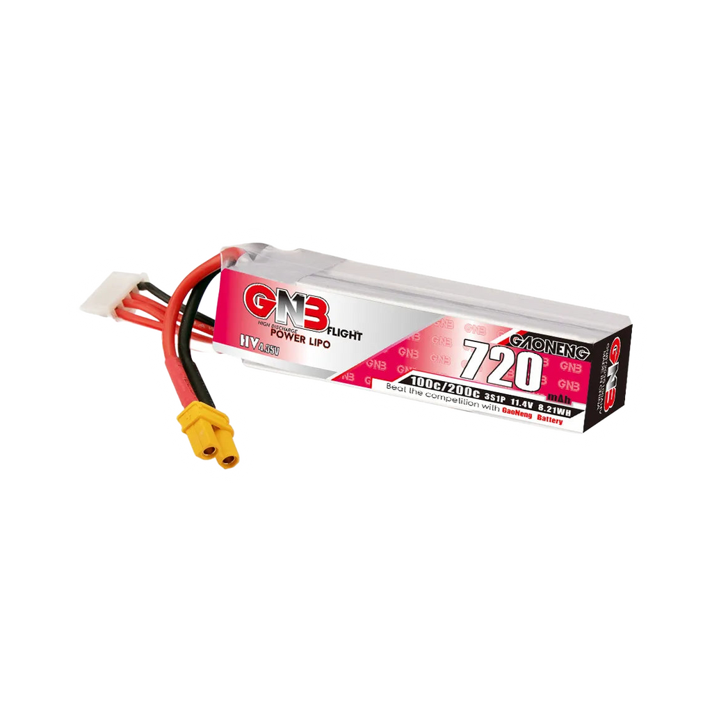 GNB 720mAh 11.4V 3S 100C XT30 LiHV Battery [DG]