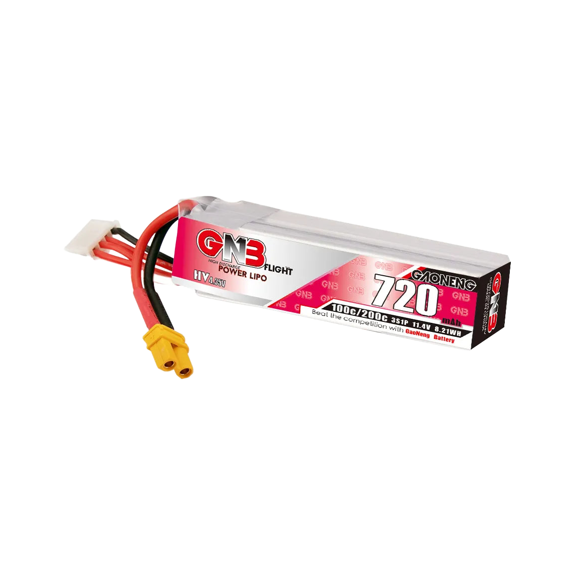 GNB 720mAh 11.4V 3S 100C XT30 LiHV Battery [DG]