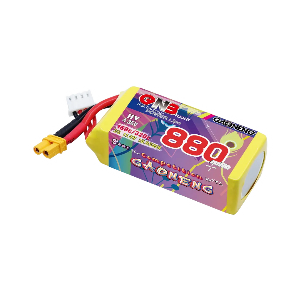 GNB 880mAh 11.4V 3S 160C XT30 LiHV Battery [DG]