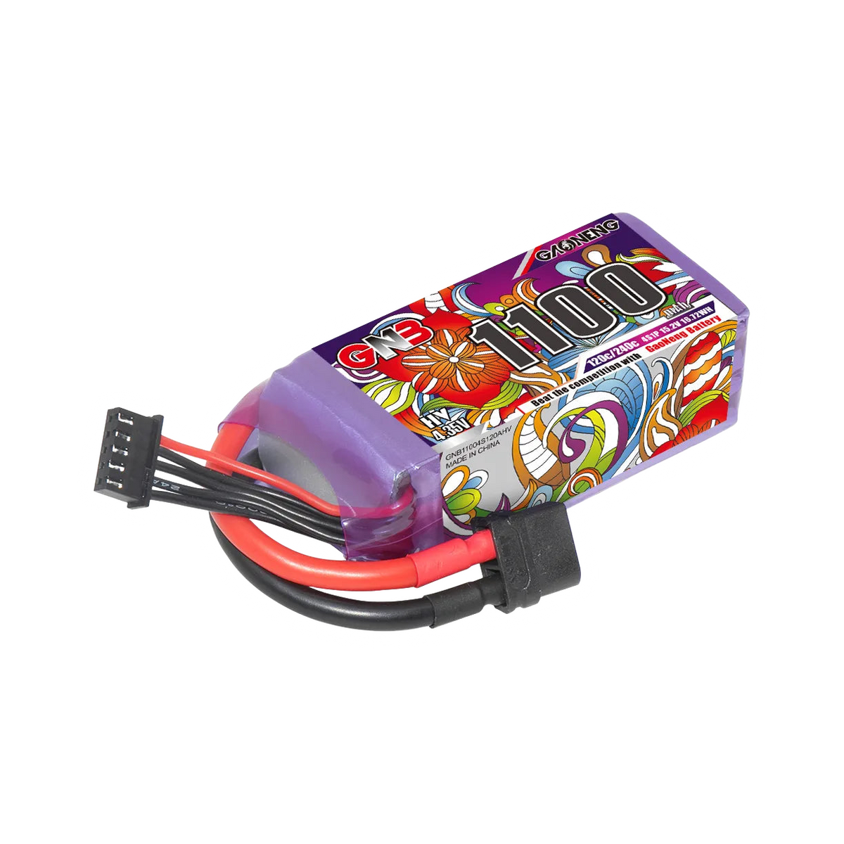 GNB 1100mAh 15.2V 4S 120C XT60 LiHV Battery [DG]