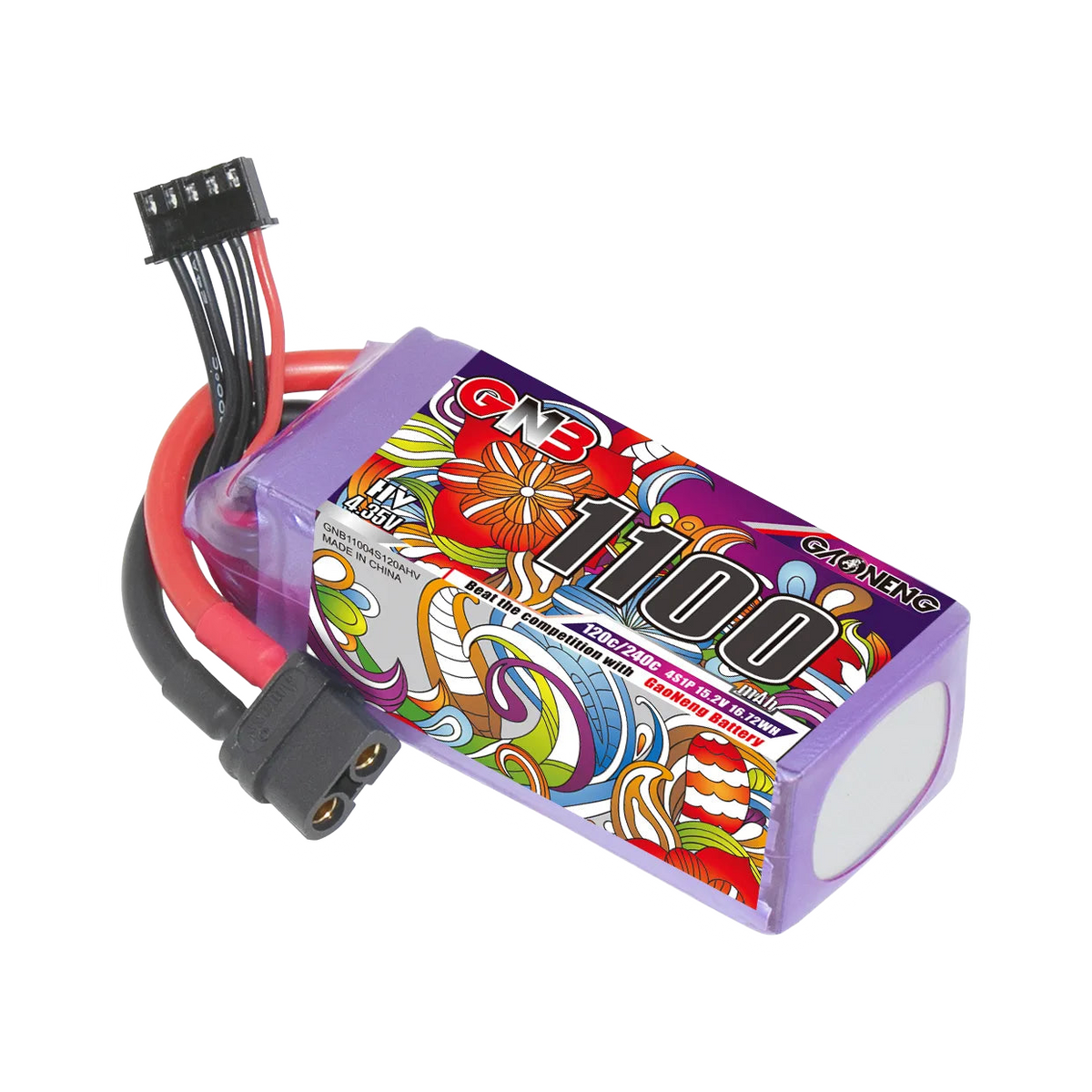 GNB 1100mAh 15.2V 4S 120C XT60 LiHV Battery [DG]