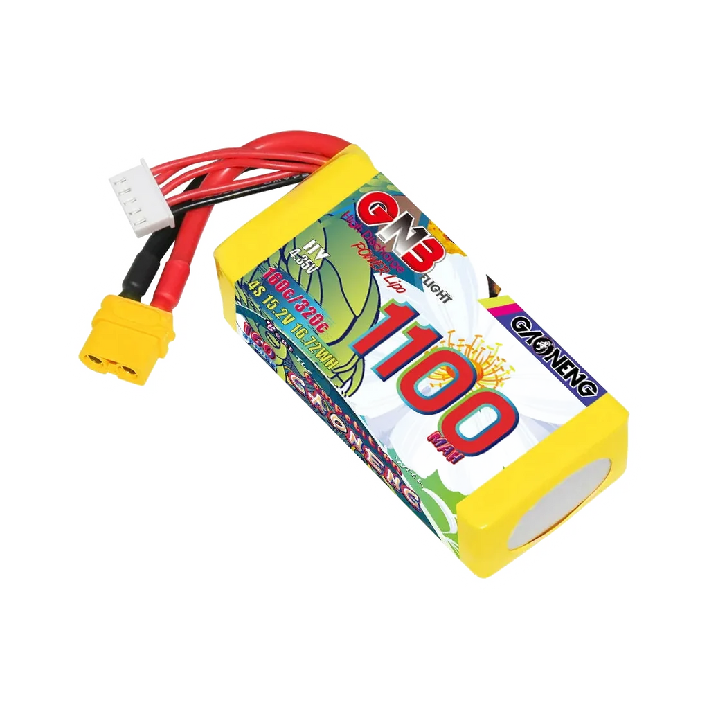 GAONENG GNB LiHV 4S 15.2V 1100mAh battery — transparent dark-mode product image 2