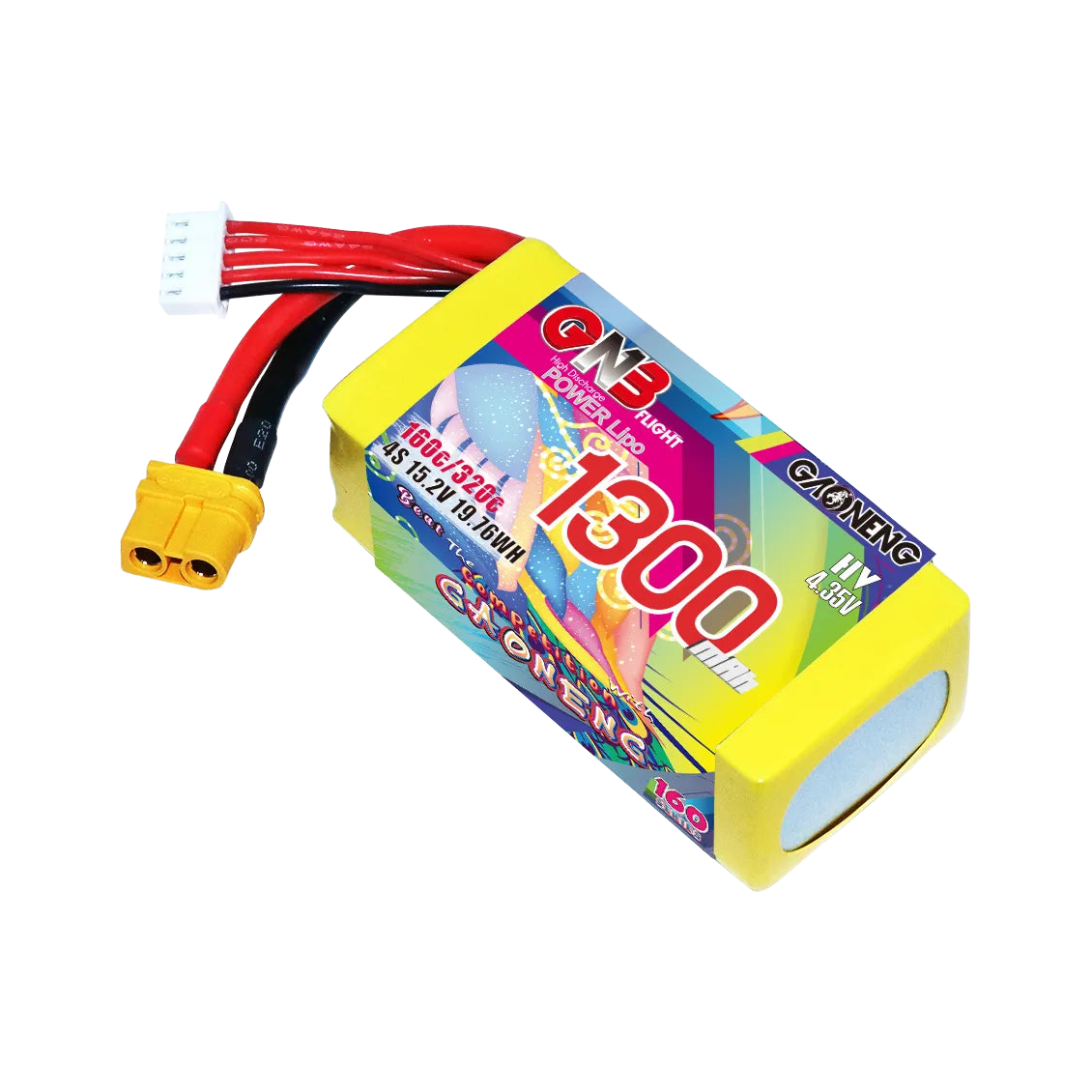 GNB 1300mAh 15.2V 4S 160C XT60 LiHV Battery [DG]