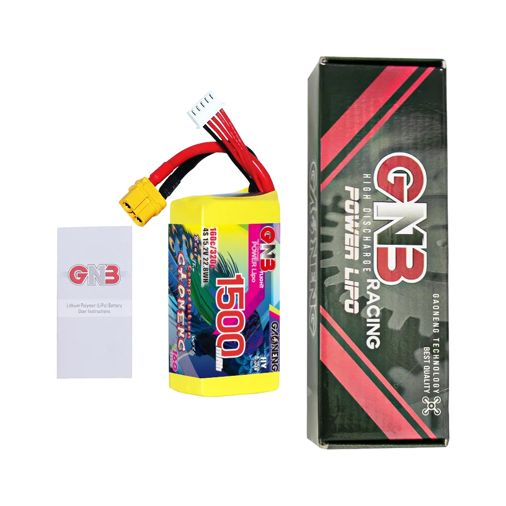 GNB 1500mAh 15.2V 4S 160C XT60 LiHV Battery Long Range [DG]