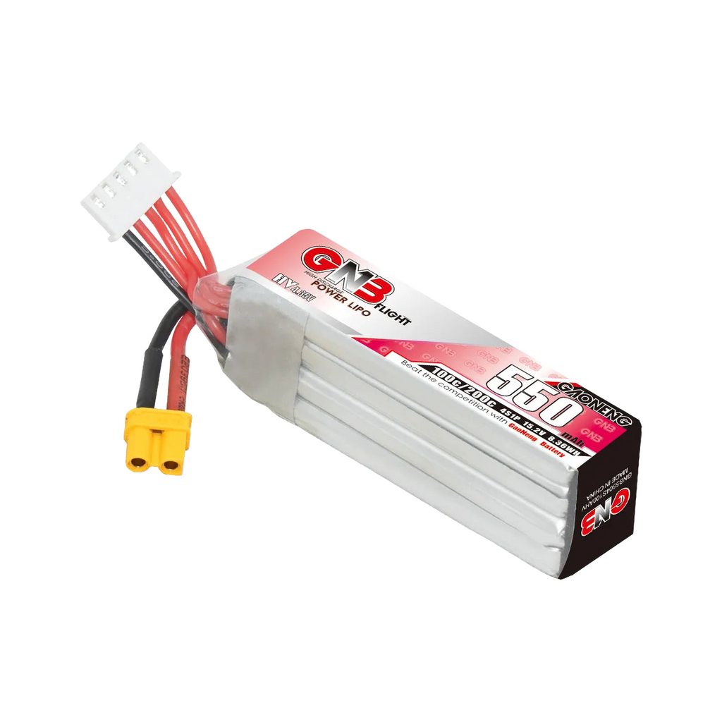 GNB 550mAh 15.2V 4S 100C XT30 LiHV Battery Long Type [DG]
