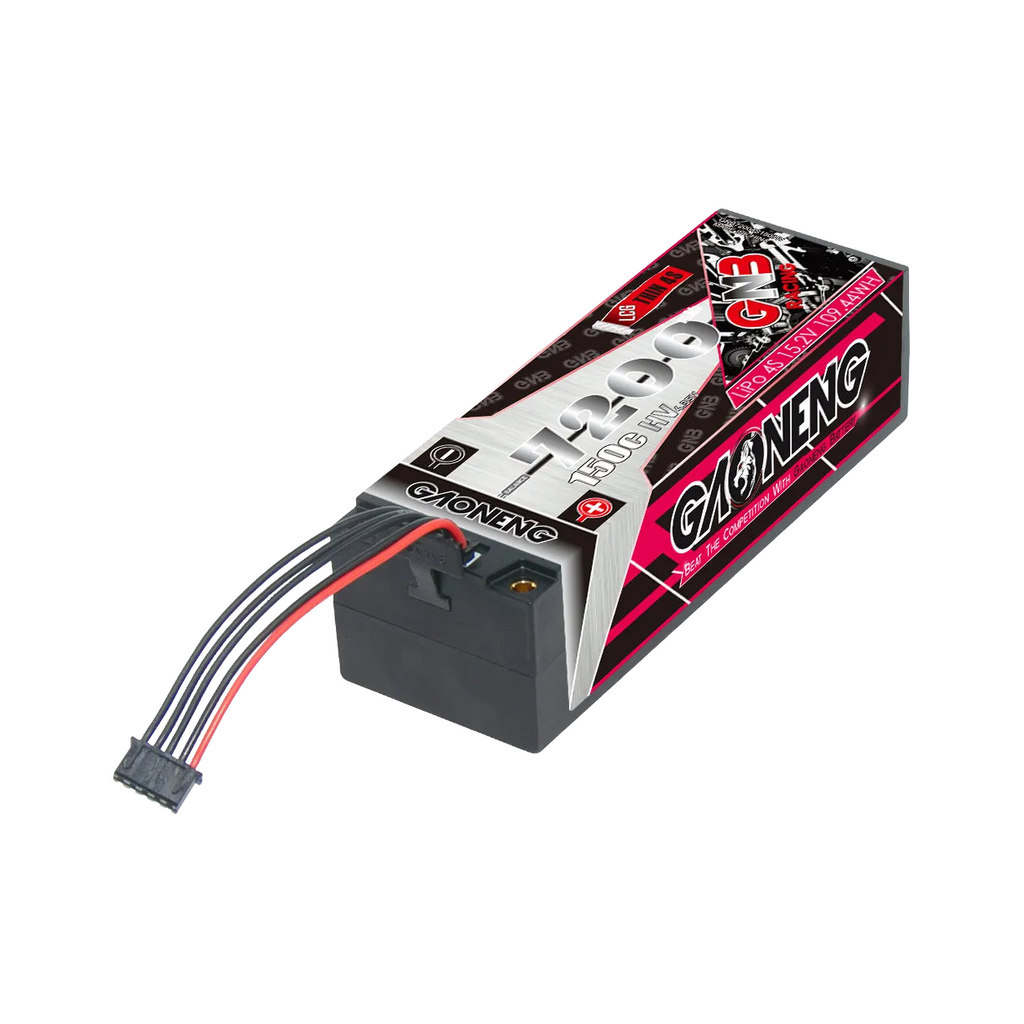 GNB 7200mAh 15.2V 4S 150C LiHV Battery LCG Thin Hard Case [DG]