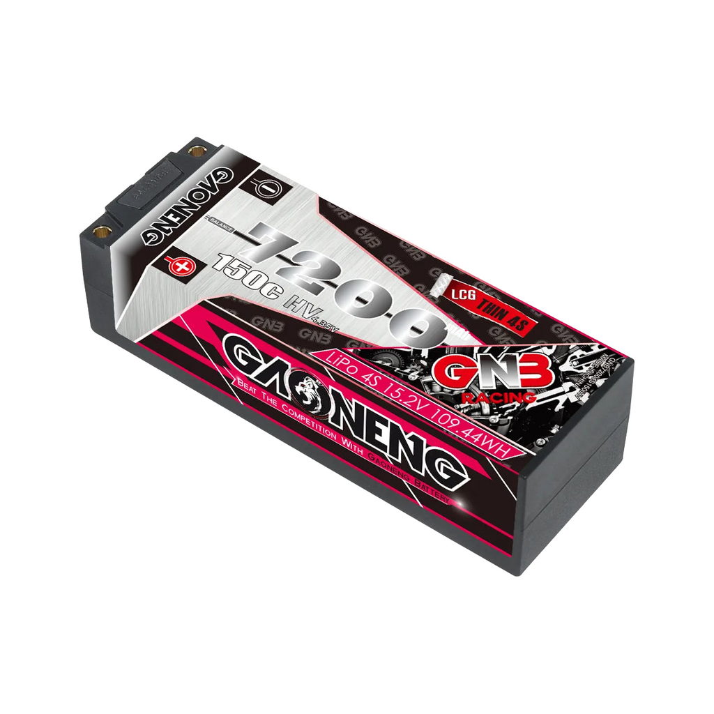 GNB 7200mAh 15.2V 4S 150C LiHV Battery LCG Thin Hard Case [DG]