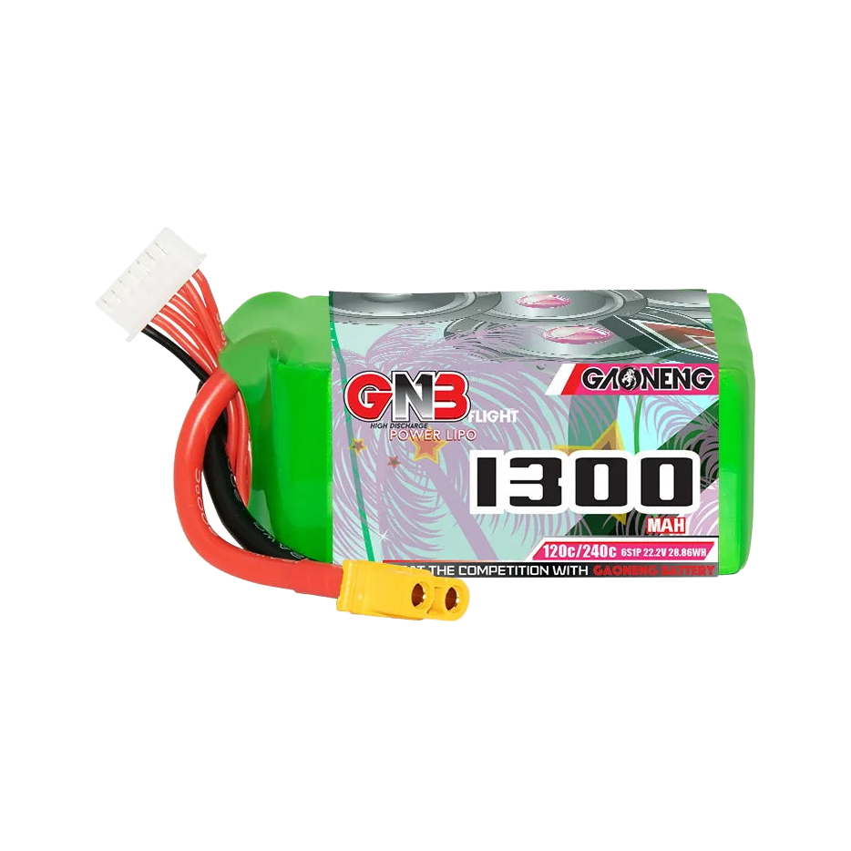 GNB 1300mAh 22.2V 6S 120C XT60 LiPo Battery [DG]